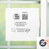 お客様サポートのテキストとWhatsAppのQRコードを追加する ウィンドウサイン (ホーム)