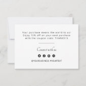 お客様パーソナライズされたに対する礼状 サンキューカード (裏面)