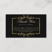 お客様パーソナライズされたに対する礼状 名刺 (正面)