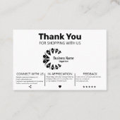 お客様モダンに感謝 名刺 (正面)