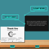 お客様モダンに感謝 名刺