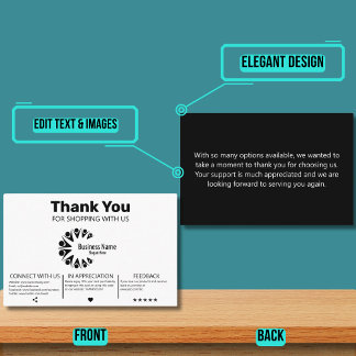お客様モダンに感謝 名刺