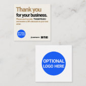 お客様ロイヤリティ割引カード スクエア名刺 (正面/裏面)