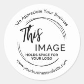 お客様企業ののロゴビジネス評価 ラウンドシール (正面)