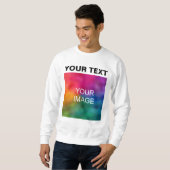 お客様写真フォトロゴフロントプリントメンズ スウェットシャツ (正面フル)