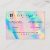 お客様割引のご注文ありがとうございます 名刺 (正面)