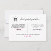 お客様割引カードをご注文いただきありがとうございます サンキューカード (正面)