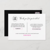 お客様割引カードをご注文いただきありがとうございます サンキューカード (正面/裏面)