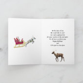 お客様向けのサンタとトナカイのクリスマスカード シーズンカード (内部)