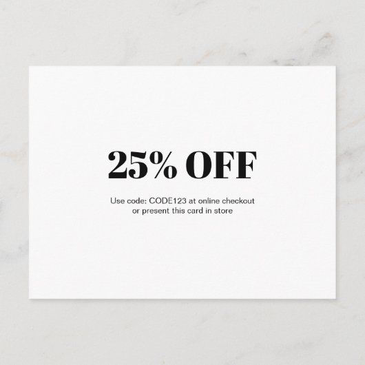 お客様向けロイヤリティ割引の検討 案内ポストカード (裏面)