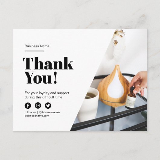 お客様向けロイヤリティ割引マッサージサロン 案内ポストカード (正面)