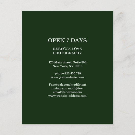 お客様固有のクリスマスライト写真チラシ チラシ (裏面)