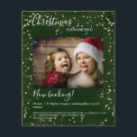お客様固有のクリスマスライト写真チラシ チラシ<br><div class="desc">お客様固有のクリスマスライト写真フライヤー、緑。写真をアップロードしてテキストを入力するだけで、製品を編集できる。フォント、色、位置は、「さらにパーソナライズ」によって個別に選択できる。</div>