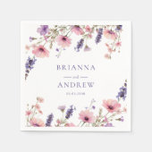 お客様固有のフローラ結婚の スタンダードカクテルナプキン (正面)