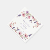 お客様固有のフローラ結婚の スタンダードカクテルナプキン (角)