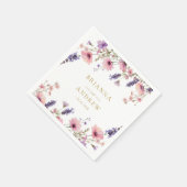 お客様固有のフローラ結婚の スタンダードカクテルナプキン (角)