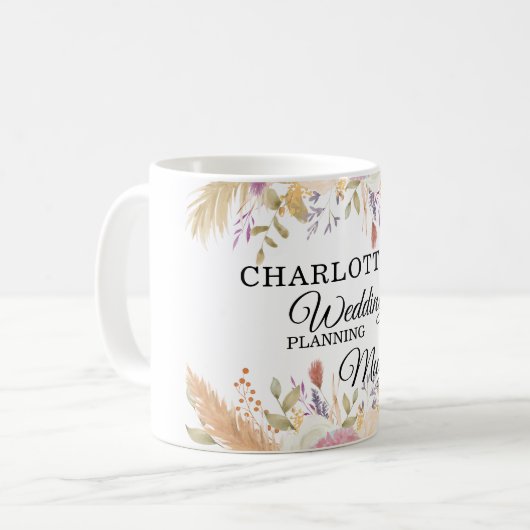 お客様固有のフローラ結婚「s-Planning-Mag」 コーヒーマグカップ (正面左)