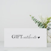 お客様固有のロゴビジネス向けギフト証明書 (スタンド正面)