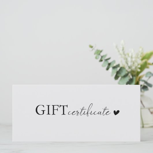 お客様固有のロゴビジネス向けギフト証明書 (スタンド正面)