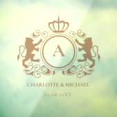 お客様固有のロゴモノグラム結婚ズ ウィンドウサイン (シート3)