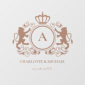 お客様固有のロゴモノグラム結婚ズ ウィンドウサイン (シート)