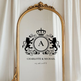 お客様固有のロゴモノグラム結婚ズ ウィンドウサイン