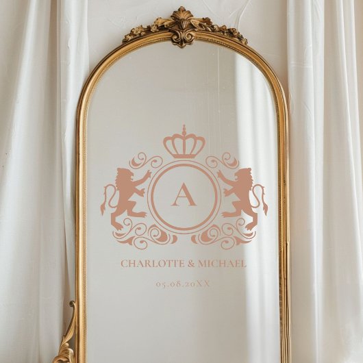 お客様固有のロゴモノグラム結婚ズ ウィンドウサイン