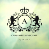 お客様固有のロゴモノグラム結婚ズ ウィンドウサイン (シート3)