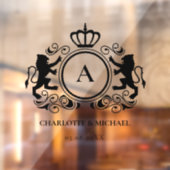 お客様固有のロゴモノグラム結婚ズ ウィンドウサイン (シート2)