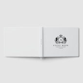 お客様固有のロゴモノグラム結婚ズ ゲストブック (全面)