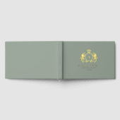 お客様固有のロゴモノグラム結婚ズ ゲストブック (全面)