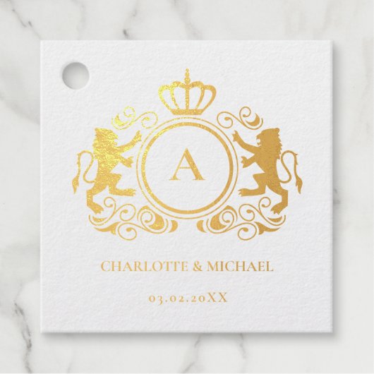 お客様固有のロゴモノグラム結婚ズ フェイバータグ (正面)