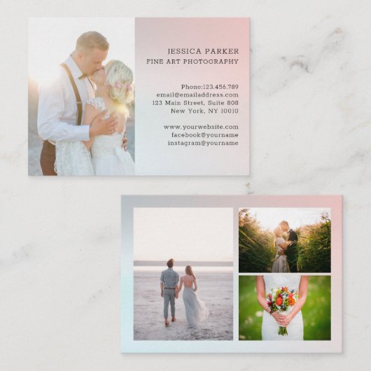 お客様固有の写真撮影名刺 名刺 (正面/裏面)