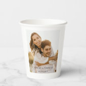 お客様固有の写真結婚の 紙コップ (裏面)