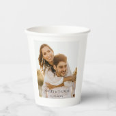 お客様固有の写真結婚の 紙コップ (正面)