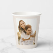 お客様固有の写真結婚の 紙コップ (裏面)