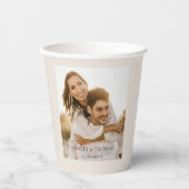 お客様固有の写真結婚の 紙コップ (正面)