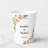 お客様固有の花結婚の種類 紙コップ (裏面)