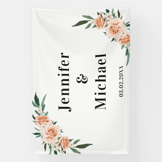 お客様固有の花 横断幕 (縦)