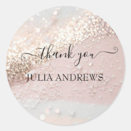 お客様固有の「ありがとう!」グリッター ラウンドシール