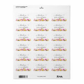 お客様固有の"ありがとう！"フローラ、美しい ラベル (フルシート)