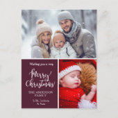 お客様固有の「メリークリスマス」 2枚の写真 シーズンポストカード (正面)