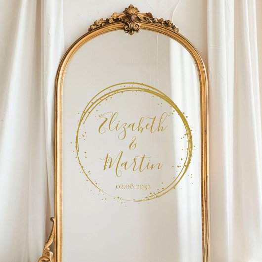 お客様固有モダン、円結婚の ウィンドウサイン