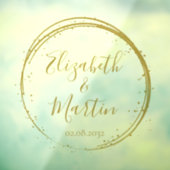 お客様固有モダン、円結婚の ウィンドウサイン (シート3)