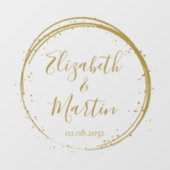 お客様固有モダン、円結婚の ウィンドウサイン (シート)