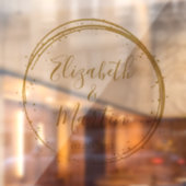 お客様固有モダン、円結婚の ウィンドウサイン (シート2)