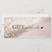 お客様固有、ピンク色の金ゴールドグリッター、ビジネス (正面)