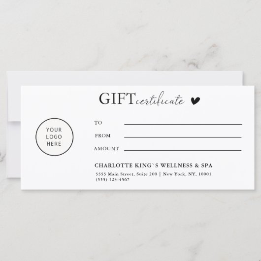 お客様固有、ロゴビジネス商品券 (裏面)