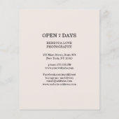 お客様専用のクリスマス写真フライヤー チラシ (裏面)