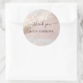 お客様専用の「ありがとう！」グリッター ラウンドシール (バッグ)